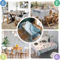 thumbnail image 5 of Blue Marble Gold Wave Pattern Rectangle Tablecloth 60"x120",Waterproof Polyester Rectangle Table Cloth, Wipeable Spillproof Polyester Tablecloth for Dining, Camping, Indoor and Outdoor, 5 of 6