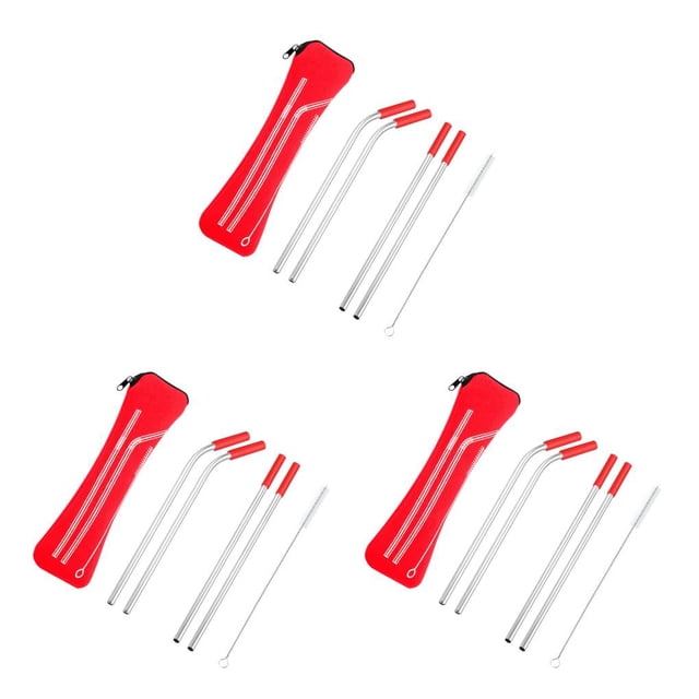 Bearachild Stainless Steel Straws Reusable Metal Straw Straight Tube Kitchen Sucking Tool Bendable for Camping Hiking Outdoor Type4 NO4 Bearachild CBP592598