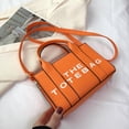thumbnail image 2 of Bolso Bandolera para Mujer Letras en Bolsos Mano A La Satchel () Naranja, 2 of 5