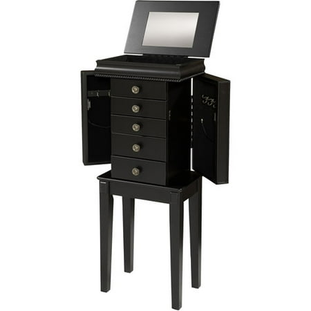 Jewelry Armoire Linon Deanna Black