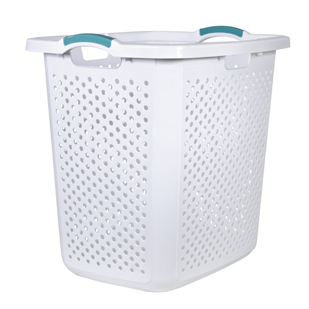 Home Logic XL Lamper Laundry Basket 2.5 Bushel, White