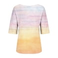 thumbnail image 6 of 3/4 Sleeve Tops For Women Boho T Shirts For Women Fitted Tops For Women Cute Tshirts Shirts Half Sleeve V Neck Tops For Women Womens Casual Tops Work Tops Womens Graphic T Shirts, 6 of 7