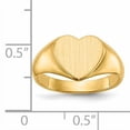 thumbnail image 5 of 14k 9.5x9.5mm Open Back Heart Signet Ring RS508, 5 of 5