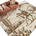 thumbnail image 6 of Beige Western Farmhouse Area Rug 8x10 Washable Rug Non Slip Vintage Cowboys Cactus Large Area Rug Soft Stainresistant Indoor Floor Carpet for Living Room Bedroom Home Office Dining Room Nursery, 6 of 8