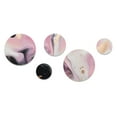 thumbnail image 2 of Designart "Mysterious Marble Pink and Black II" Abstract Marble Metal Wall Art Set of 5 Piece, 2 of 5