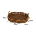 thumbnail image 4 of CoudarTitie Knitted Throw Blanket with Handwoven Storage Tray Wicker Platter Basket Rattan Serving Tray Acrylic Material Suitable for Gift Giving Home Decoration, 4 of 8
