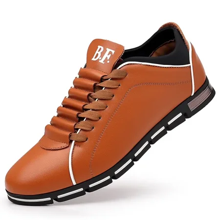 

Men‘s Fashion Solid Color Pu Leather Waterproof Shoes New Year Gift