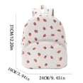 thumbnail image 3 of CUZIBR Corduroy Strawberry Print Mini Backpack Adjustable Shoulder Strap Kids Backpack Cute Fruit Pattern Small School Bag Daypack For Little Girls Travel Back To School Use, 3 of 4