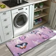 thumbnail image 3 of Purple Butterfly Pattern Kitchen Rug Mat,Kitchen Runner Rugs Non Skid Washable,Decorative Kitchen Floor Mats for Kitchen,Sink,Laundry,17"x47.2", 3 of 7