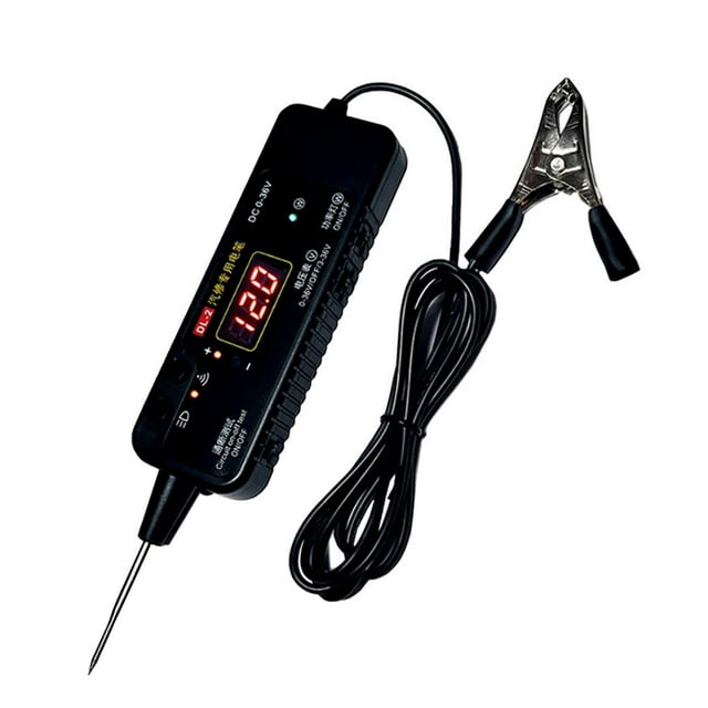 S SERENABLE Testeur de Lumière de Test de Voiture DL-2 Robuste avec Testeur de Circuit de Pinces d'Alligator