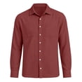 thumbnail image 6 of Busydd Mens Button Down Shirt with Front Pocket Solid Color Long Sleeve Shirts for Men Dressy Casual Turndown Collar Shirts L, 6 of 9