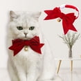 thumbnail image 1 of CBFFDC Collier pour Chat Adorable Exquis avec Clochette Collier en Velours Nœud Papillon pour Chaton, 1 of 7