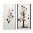 thumbnail image 2 of Designart "Vintage Tree of Wisdom Geometric I" Modern Geometric Framed Wall Art Set Of 2 - Modern Blue Frame Gallery Set For Office Decor, 2 of 6
