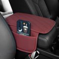 thumbnail image 6 of SNGMN Car Center Console Cover, Leather Armrest Protection Cushion with 2 Side Storage Bags, Universal Vehicle Arm Rest Pad for SUV Sedan Truck Wine, 6 of 9