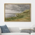 thumbnail image 3 of HFDF Canvas Prt Wall Art Green Mounta Range Stormy Landscape Nature Wilderness Illustrations Fe Art Farmhouse Floral Botanical Calm/Relax Cozy for Bedroom - Natural 24x16inch Framed, 3 of 6