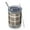 Brown and White, variant on 12oz Tumblers Rainbow Checkered Pattern Vacuum Insulated Stainless Steel Travel Tumbler Cups Mug with Lid and Straw for Beer,Coffee,Beverages with Cleaning Brush for Cold & Hot Drinks