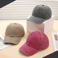 thumbnail image 6 of Bocaoying 3 Pack Washed Plain Baseball Cap, Comfortable Cotton Breathable Retro Adjustable Hats for Men and Women, for Running Workouts and Outdoor Activities All Seasons, 6 of 7