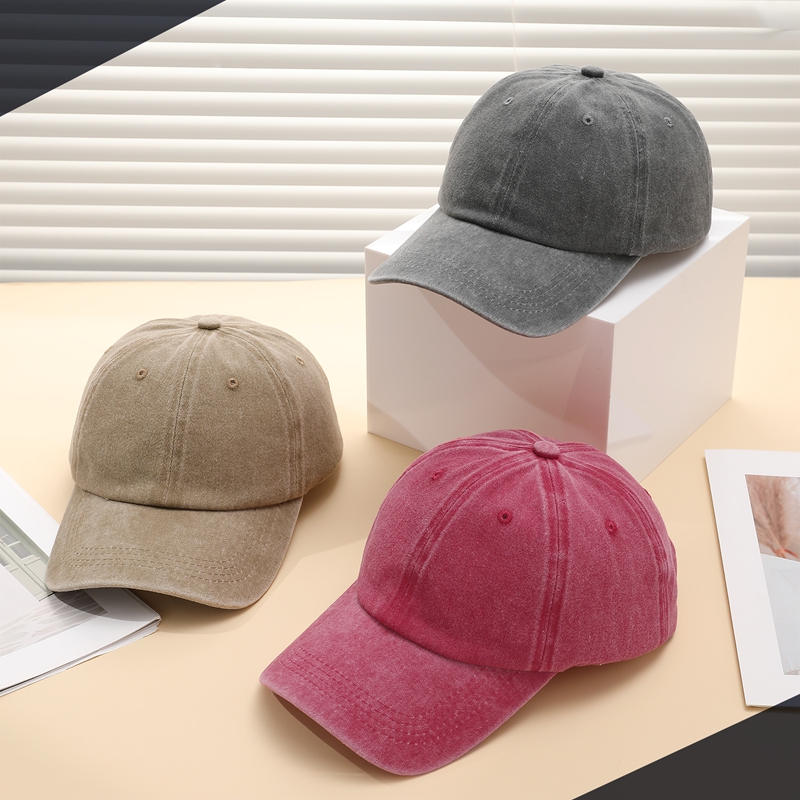 Bocaoying Washed Cotton Baseball Caps, Pack of 3 photo 6