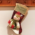 thumbnail image 2 of Christmas Stocking Decoration Christmas Socks Gift Bag Cartoon Cute Santa Claus Snowman Patterns Christmas Sock Gift Container Decor A, 2 of 5