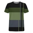 thumbnail image 4 of Weiqiqre T-Shirts pour Homme T-Shirt à Manches Courtes à Blocs de Couleur Col Ras du Cou Chandail Décontracté Basique, 4 of 4