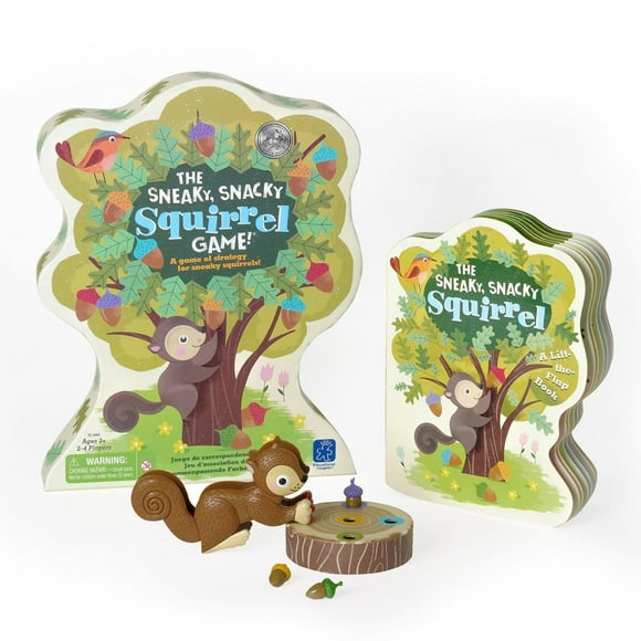 Educational Insights 3425 The Sneaky, Snacky Squirrel Game and Board Book Combo, Multicolor