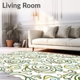 thumbnail image 2 of ODIKA 8'x10' Machine Washable Non-Slip Area Rug, Festive Cane Swirl with Holiday Motifs High Traffic Rug, Green, 647858, 2 of 7