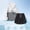 Gray, variant on WIZUTIZ 2pc Men Full Zip UPF 50 Sun Protection Hoodie Jacket Long Sleeve Zipper Pocket Tops & Exercise Short Pant Elastic Suit