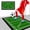 Green, variant on Football Footstep Training Mat, Soccer Training Mat, Agility Footstep Training Mat, Soccer Train Mat for All Levels, Non-Slip Silent Equipment for All Ages to Improve Speed, Strength and Coordination