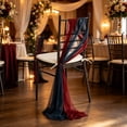 thumbnail image 6 of SLYNSHome Chiffon Chair Sash, Two Tone Pearl Sheer Chair Back Decor, Elegant Wedding Chair Cover for Banquet Hotel Party Event Decoration, 6 of 6