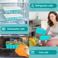 thumbnail image 4 of Lumikrypt 2 Pack 1/2 Cup Silicone Freezer Tray with Lid, Silicone Soup Freezer Mold with Stainless Steel Frame for Soup, Sauce & Broth, Meal Prep, BPA Free, 4 of 6