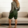 thumbnail image 4 of JIAYUE Women's Shorts Knee-Length Solid Color Casual Loose Boho Palazzo With Elastic Waist For Summer Outdoor Wear Breathable Female Bottoms, 4 of 5