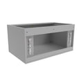 thumbnail image 4 of Alpine 30" Wood Floating Vanity Base in Gray with Gold Handles, 4 of 5