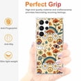 thumbnail image 2 of Retro Flower Mushroom Case for Samsung Galaxy S23 Ultra,Aesthetic Art Design Pattern Soft TPU Bumper Case Cover, 2 of 5