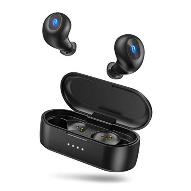 TaoTronics Bluetooth 5.0 Headphones SoundLiberty 77 Bluetooth Earbuds IPX7 Waterproof Hi-Fi Stereo Sound Open to Pair Free to Switch Single//Twin Mode with 20H Playtime Wireless Earbuds