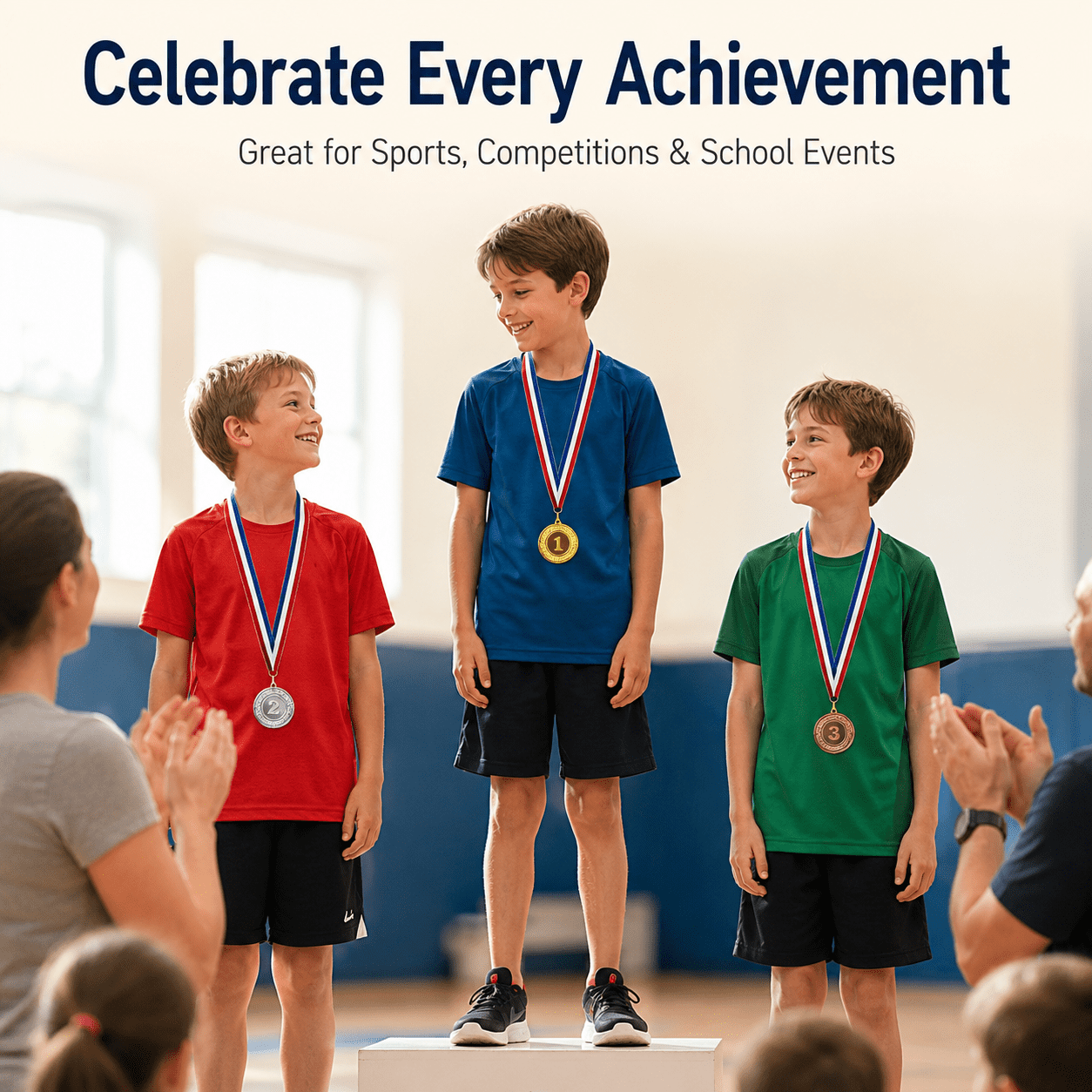 Gold Silver Bronze Award Medals, 1st 2nd 3rd Award Medals Metal Winner Medals Prizes for Sports, Competitions, Olympic Style 2 Inches 24 Pieces