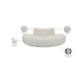 thumbnail image 2 of Meridian Furniture Arc Cream Vegan Leather Modular Sectional, 2 of 12