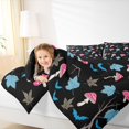 thumbnail image 4 of Manfei Cartoon Halloween 7-Piece Twin Bedding,Spooky Pumpkin Lantern Bedding Comforter Set,Black Reversible, 4 of 7