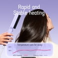 thumbnail image 5 of CHELE Hair Straightener Brush, 10s Fast Heating, 5 Temp Settings & Dual Voltage, Ceramic Hot Comb for Women - Purple, 5 of 7