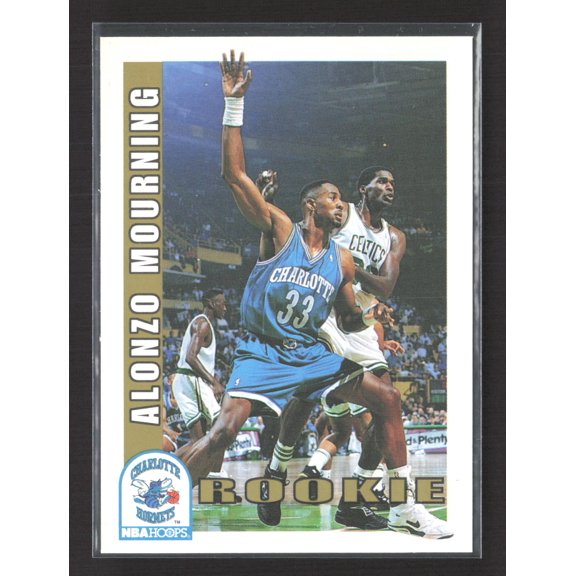 1993 NBA Hoops Alonzo Mourning #361 Charlotte Hornets SkyBox Basketball Card Charlotte Hornets NBA Basketball Trading Card