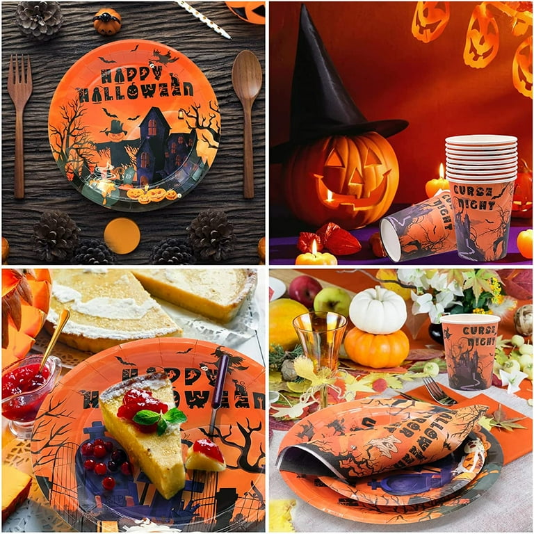 Large Vintage Halloween Paper Plates Set By Annie 2025