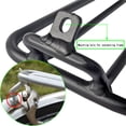 thumbnail image 2 of Folding Bicycle Luggage Carrier Alloy Portable Heavy Duty Polished Cargo Rear Rack Cycling Cycle Holder Replacement for Brompton Black, 2 of 9