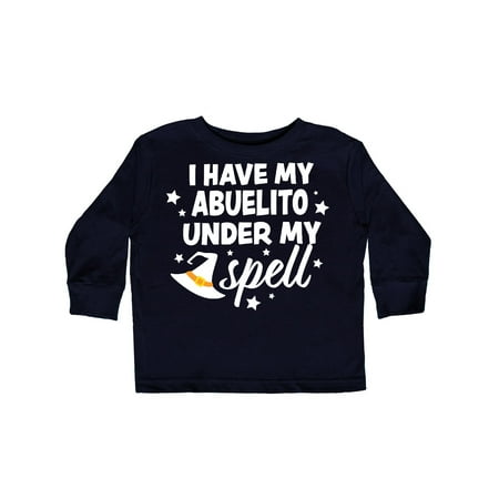 

Inktastic I Have My Abuelito Under My Spell with Cute Witch Hat Gift Toddler Boy or Toddler Girl Long Sleeve T-Shirt