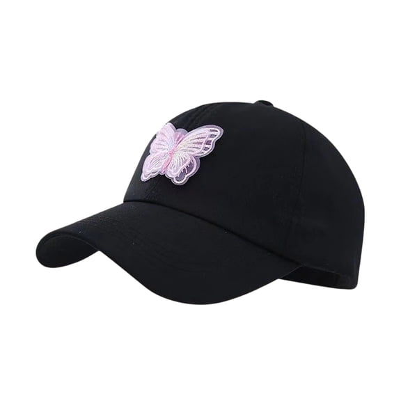 IYYVV Girls Backless Ponytail Hat Quick Dry Baseball Caps Breathable Adjustable Sport Hat Black