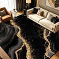 thumbnail image 2 of Bleum Cade 9'x12' Area Rugs for Living Room, Washable Rugs Modern Rugs for Bedroom Dinning Room,Marble Abstract Rug Ultra Soft Non Slip Durable Large Carpet Home Decor, Black Gold, 2 of 10