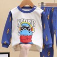 thumbnail image 4 of TOWED22 Little Boys Girls Outfits 2 Piece Train Toddler Loungewear Fall Winter Clothes Set Long Sleeve Top and Pants Jammies, 4 of 5