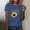 Blue, variant on Womens Short Sleeve T Shirts Graphic Womens Tops for Work Womens Printed Tshirts T Shirts New & Trending