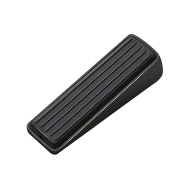 Tope de puerta Tope de puerta para piso Pared Alfombra Tope de puerta antirrayas Soporte de puerta en cuña para oficina Cocina Apartamento Hogar Negro