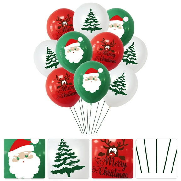 IBASETOY 10pcs Holiday Party Balloons Assorted Color for Christmas Event Planners