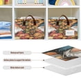 thumbnail image 6 of Wobogo Dwarf Elves Fall Storage Basket Soccer Plaid Fabric Oversized Collapsible Hoard Box with Metal Iron Frame 16.9×11.4×7.7in, 6 of 8