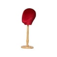 thumbnail image 1 of Présentoir de Chapeaux Tête de Mannequin Modèle Mode Dessus de Table Étagère de Rangement avec Base Haute Rouge, 1 of 6